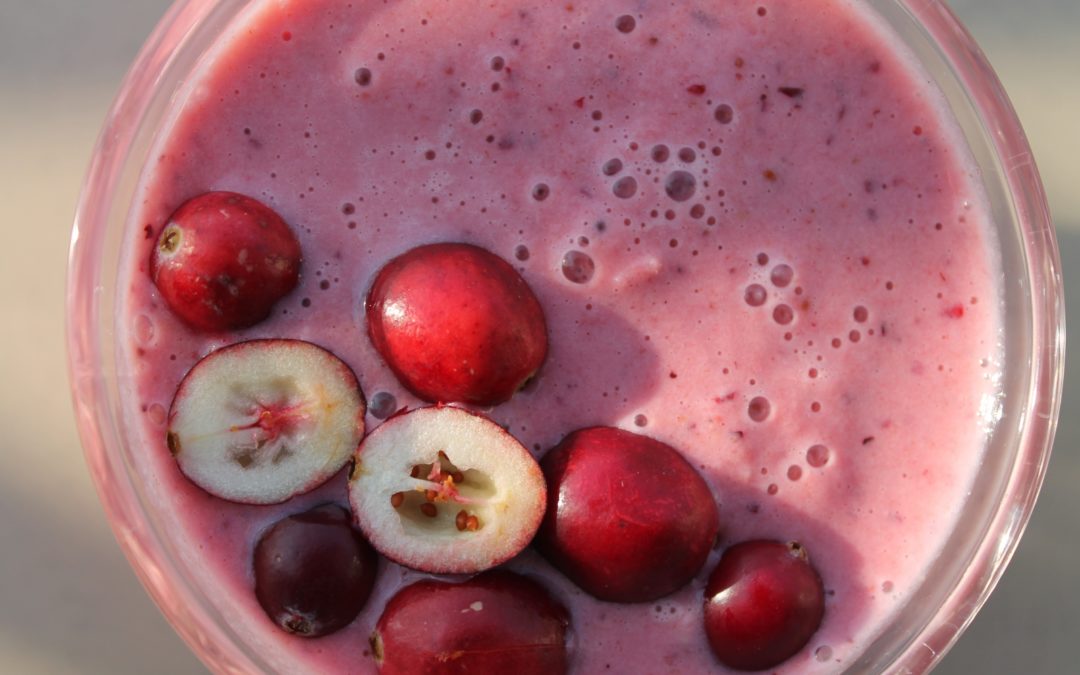 Smoothie żurawinowe na kefirze