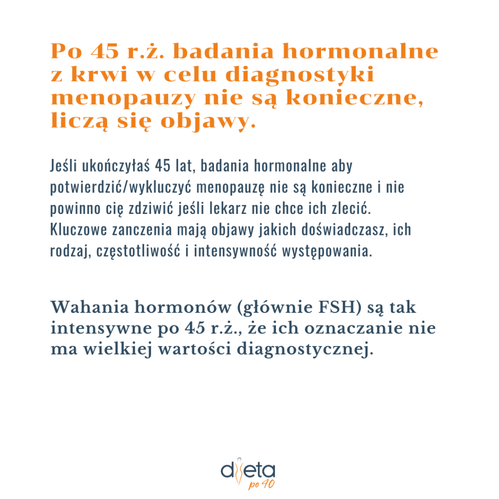 badania na menopauzę dieta po 40